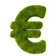 Euro sign from fresh green grass