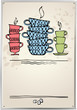 retro frame with cup