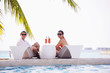 Photo: happy young couple have fun on beach happy young couple have fun on beach