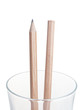pencils on the glass
