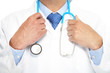 Foto: The doctor with stethoscope The doctor with stethoscope