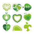 collection of vector logos health and the environment in the for
