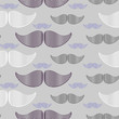 Hipster style seamless pattern with mustache