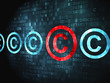 Law concept: Copyright on digital background