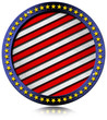Illustration: USA Metal Flag Round USA Metal Flag Round
