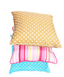 Three pillows isolated on white