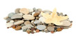 Photo: Sea stones isolated on white Sea stones isolated on white