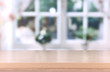 Wooden table on room background