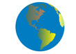 Vector: Planet Erde - Nord-Südamerika Planet Erde - Nord-Südamerika