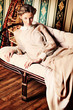lying on sofa