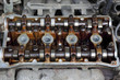 Automotive, car engine head, two camshafts