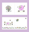 Newborn postcard, cover and inside page. Design for your print