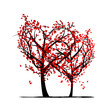 Vetor: Trees of love for your design Trees of love for your design