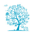 Vector: Travel tree concept for your design Travel tree concept for your design
