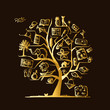 Vector: Travel tree concept for your design Travel tree concept for your design
