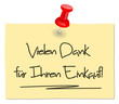 Vielen Dank für Ihren EInkauf
