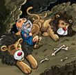 Daniel in the lions den cartoon