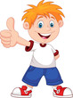 Cartoon boy giving you thumbs up