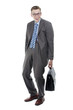 Goofy nerd salesmen businessman