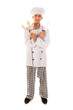 Cook with kitchen utensil