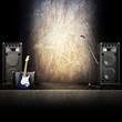 Heavy metal rocker stage themed background