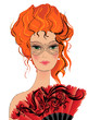 Lady with fan
