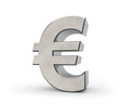 3d metal euro symbol