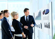 Business people having on presentation at office.