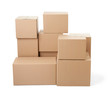 cardboard box package moving transportation delivery stack