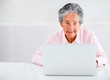 Elder woman using a laptop