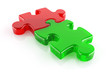 Illustration: puzzle grün rot puzzle grün rot