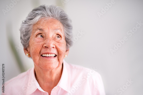 Photo: Pensive senior woman Pensive senior woman