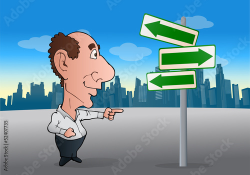 Illustration: sign pole sign pole