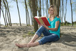 Woman reading book