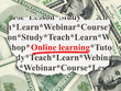 Education concept: Online Learning on Money background