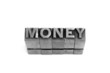 Money sign, antique metal letter type