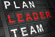 Business concept: Leader on airport board background