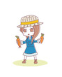 Illustration: にんじんを見比べる にんじんを見比べる