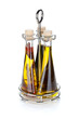 Set of olive oil and vinegar bottles