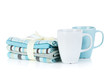 Kitchen towels and tea cups