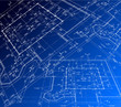 House plan. Vector blueprint