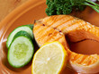 grilled salmon steak