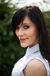 Portrait of a bautiful young woman outdoor