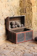 Old chest used to store cannonballs