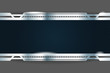 Shiny metal frame for your message - vector file