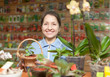 woman in store for gardeners