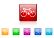 bike vector glossy icon set