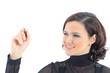Beatiful business woman . Isolated on a white