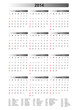 Kalender 2014 mit deutschen Feiertagen (DIN-Format)