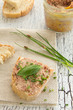Terrine of duck liver and meat.
